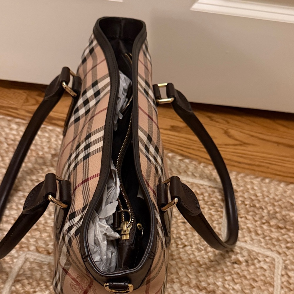 Burberry Check Shoulder Bag - Beige, Black, Red - Picture 2 of 6